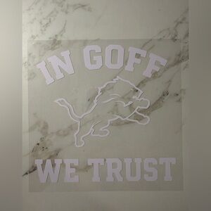 IN GOFF WE TRUST DETROIT LIONS STICKER DECAL